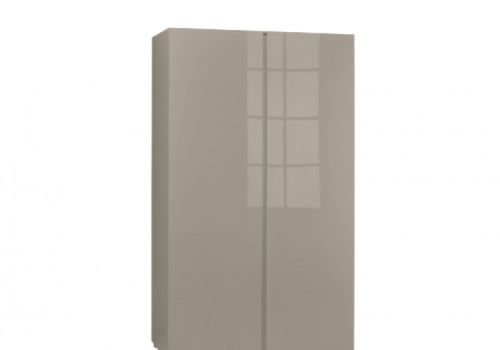 LPD Puro 2 Door Wardrobe In Stone Gloss