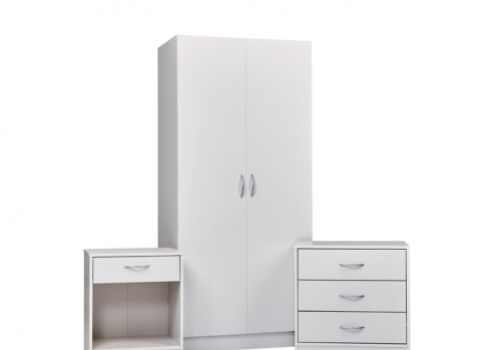 LPD Delta Bedroom Furniture Set In White