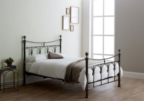 Limelight Gamma 4ft6 Double Nickel Metal Bed Frame