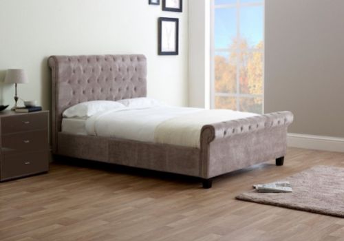 Limelight Orbit 5ft Kingsize Mink Velvet Fabric Bed Frame