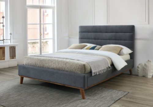 Time Living Mayfair 4ft6 Double Dark Grey Fabric Bed Frame