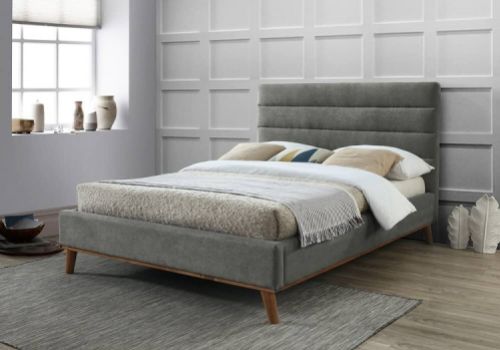 Time Living Mayfair 4ft6 Double Light Grey Fabric Bed Frame