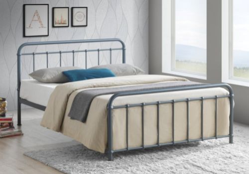 Time Living Miami 5ft Kingsize Grey Metal Bed Frame