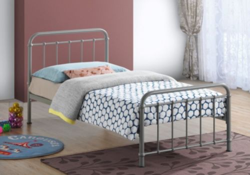 Time Living Miami 3ft Single Metal Bed Frame In Pebble