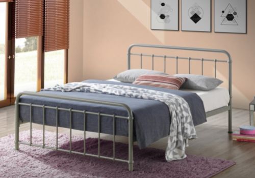 Time Living Miami 4ft Small Double Metal Bed Frame In Pebble