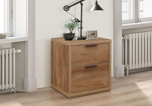 Birlea Stockwell Oak Finish 2 Drawer Bedside