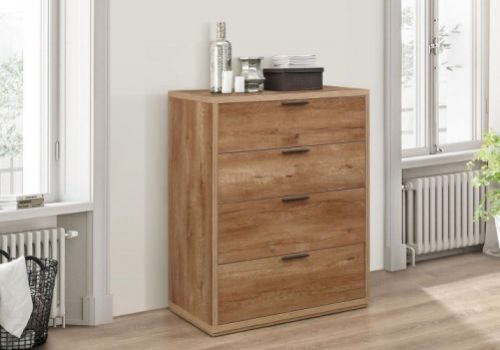 Birlea Stockwell Oak Finish 4 Drawer Chest