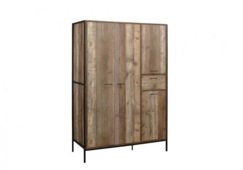 Birlea Urban Rustic Finish 4 Door Wardrobe