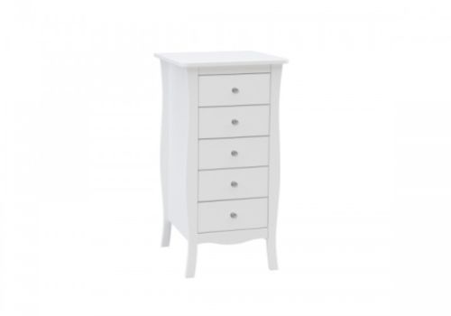 Birlea Paris 5 Drawer Chest In White