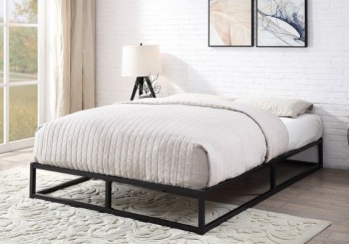 Sleep Design Amersham 4ft Small Double Black Metal Platform Bed Frame