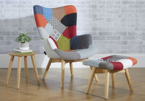Birlea Sloane Chair In Patchwork Fabric