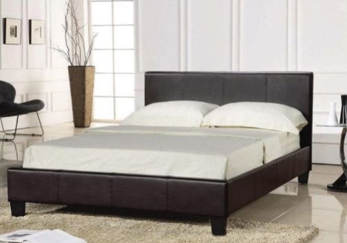 LPD Prado 4ft6 Double Brown Faux Leather Bed Frame