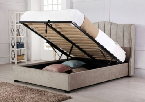 Emporia Sherwood 4ft6 Double Stone Fabric Ottoman Bed
