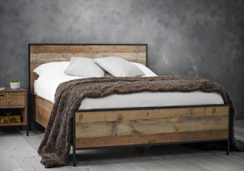 LPD Hoxton 4ft6 Double Rustic Wooden Bed Frame