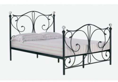 LPD Florence 4ft6 Double Black Metal Bed Frame