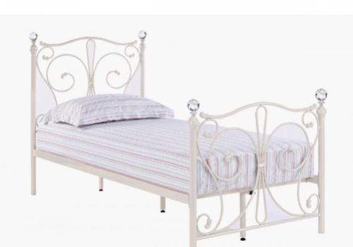 LPD Florence 3ft Single White Metal Bed Frame