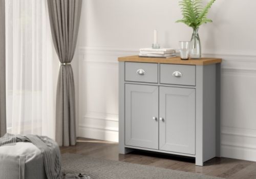 Birlea Winchester 2 Door 2 Drawer Sideboard In Grey And Oak