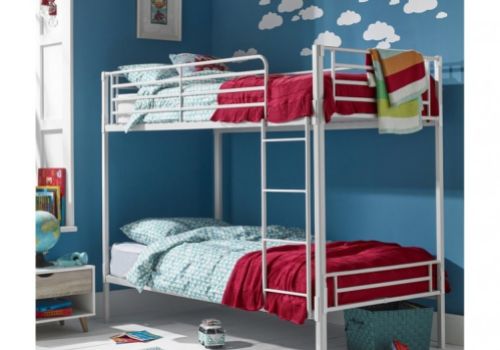 LPD Apollo White Metal Bunk Bed