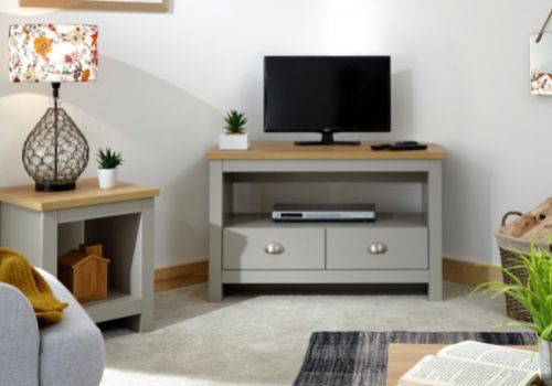 GFW Lancaster Corner TV Unit in Grey