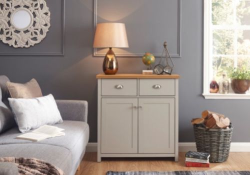 GFW Lancaster Compact Sideboard in Grey