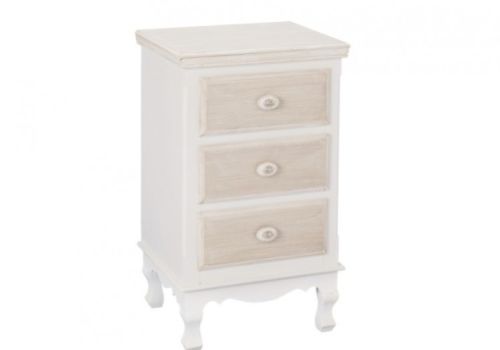 LPD Juliette Vintage Style 3 Drawer Bedside Cabinet