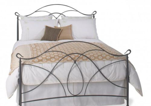 OBC Ardo 4ft Small Double Pewter Metal Headboard