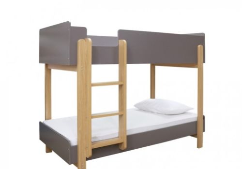 LPD Hero Wooden Bunk Bed In Grey And Oak