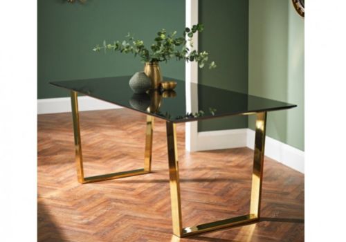 LPD Antibes Black Gloss Dining Table