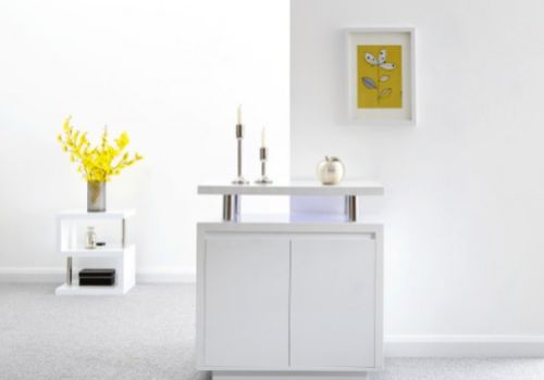 GFW Polar White Gloss LED Sideboard