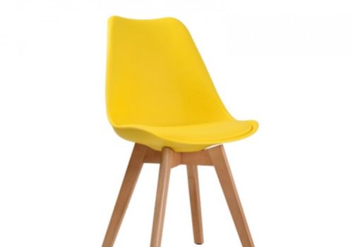 LPD Louvre Pair Of Yellow Dining Chairs