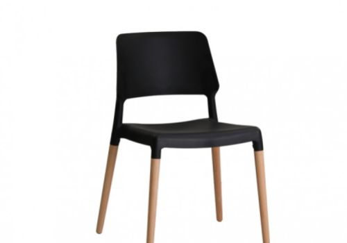 LPD Riva Pair Of Black Dining Chairs