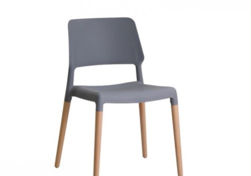 LPD Riva Pair Of Grey Dining Chairs