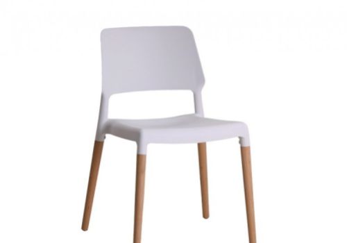 LPD Riva Pair Of White Dining Chairs