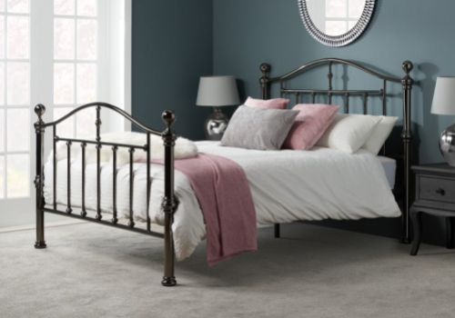 Birlea Victoria 4ft6 Double Black Nickel Metal Bed Frame