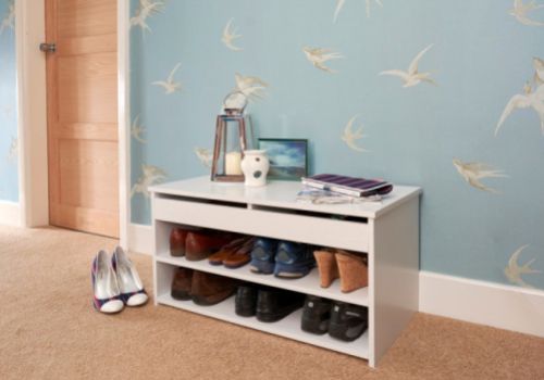 GFW Budget Shoe Cabinet in White