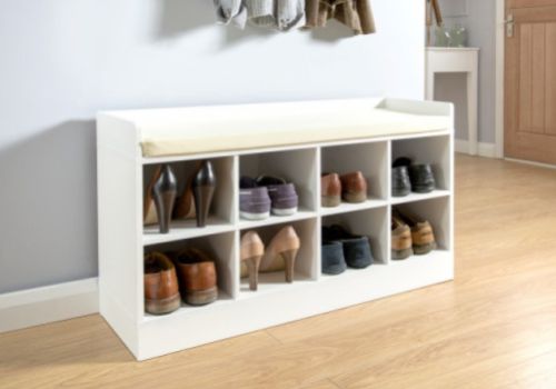 GFW Kempton Shoe Bench In White