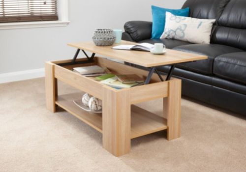 GFW Lift Up Coffee Table in Oak Finish