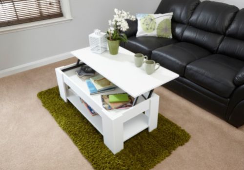 GFW Lift Up Coffee Table in White