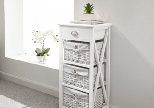 GFW Padstow 1 Plus 3 Drawer Chest in White