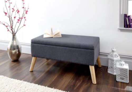 GFW Alexandra Storage Ottoman Large in Charcoal