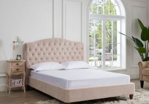 LPD Sorrento 5ft Kingsize Pink Fabric Bed Frame