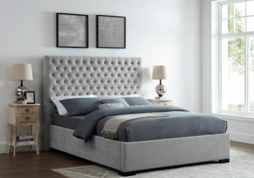 LPD Cavendish 4ft6 Double Silver Grey Fabric Bed Frame