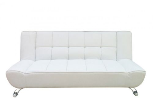 LPD Vogue Sofa Bed In White Faux Leather