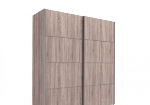 FTG Verona Truffle Oak Finish Sliding Door Wardrobe (180cm 2 x Shelf)