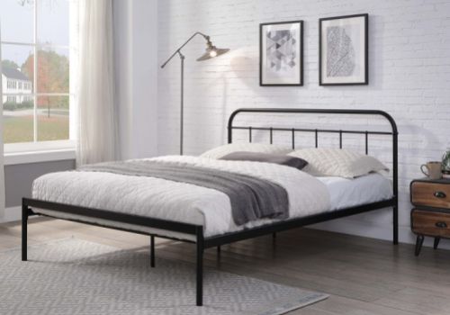 Sleep Design Bourton 4ft6 Double Black Metal Bed Frame