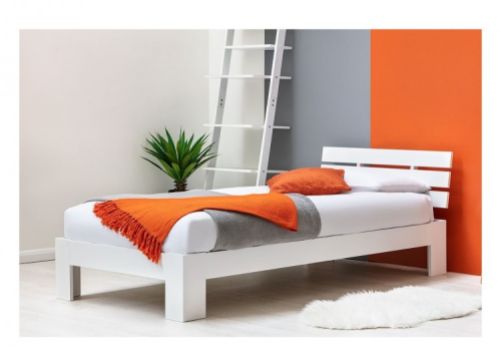 Sleep Design Broxton 3ft Single White Wooden Bed Frame