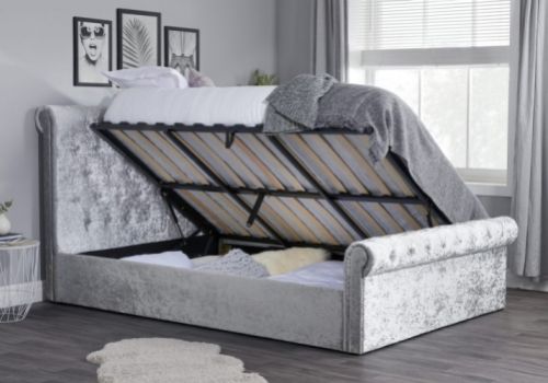 Birlea Sienna 4ft Small Double Steel Crushed Velvet Ottoman Bed Frame