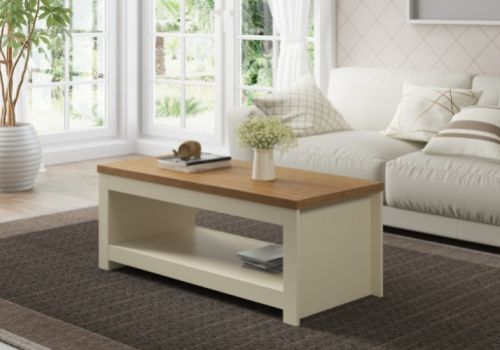 Birlea Winchester Coffee Table In Cream And Oak