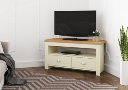 Birlea Winchester Corner TV Unit In Cream And Oak