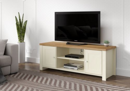 Birlea Winchester Large TV Unit In Cream And Oak